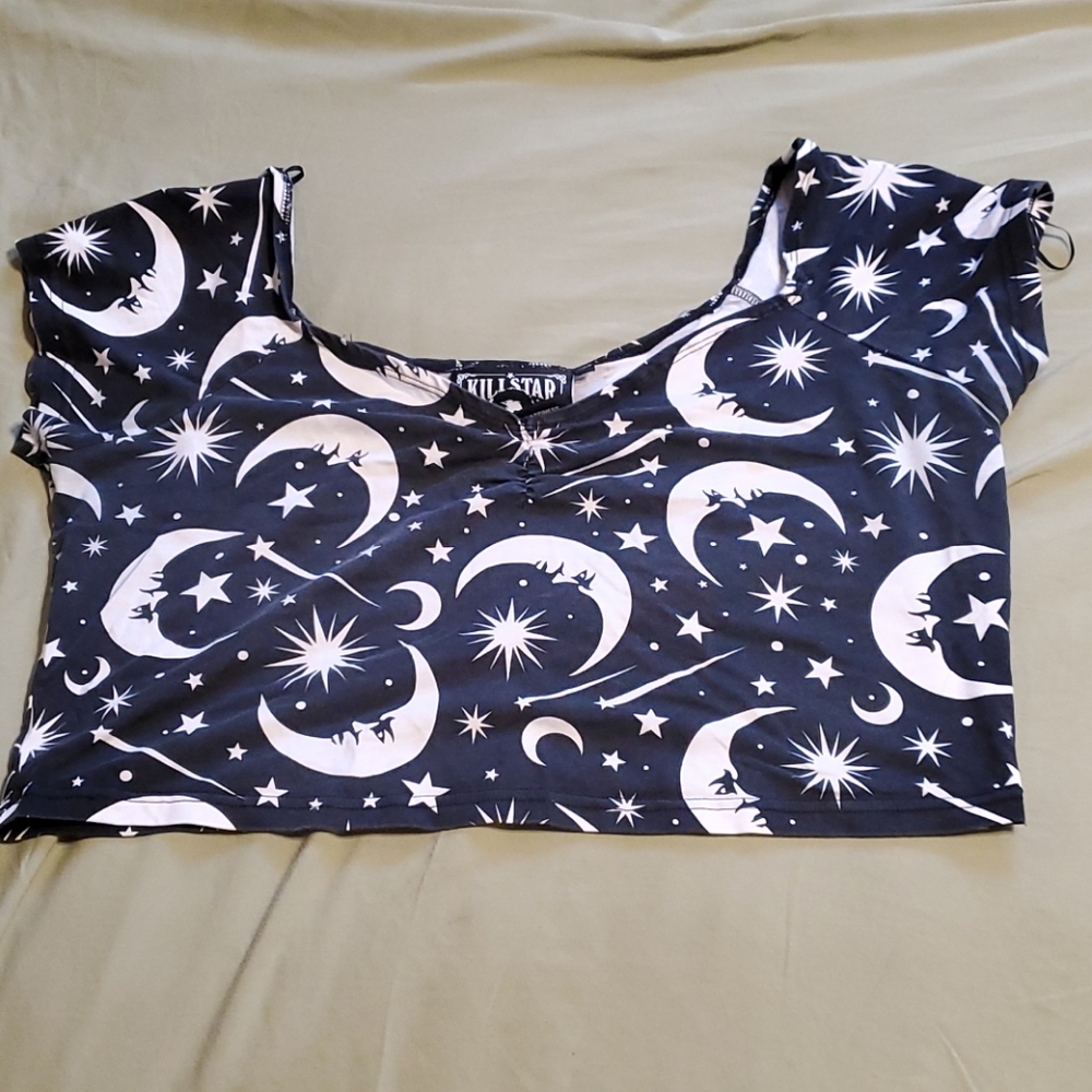 Kill star Moon and star crop top